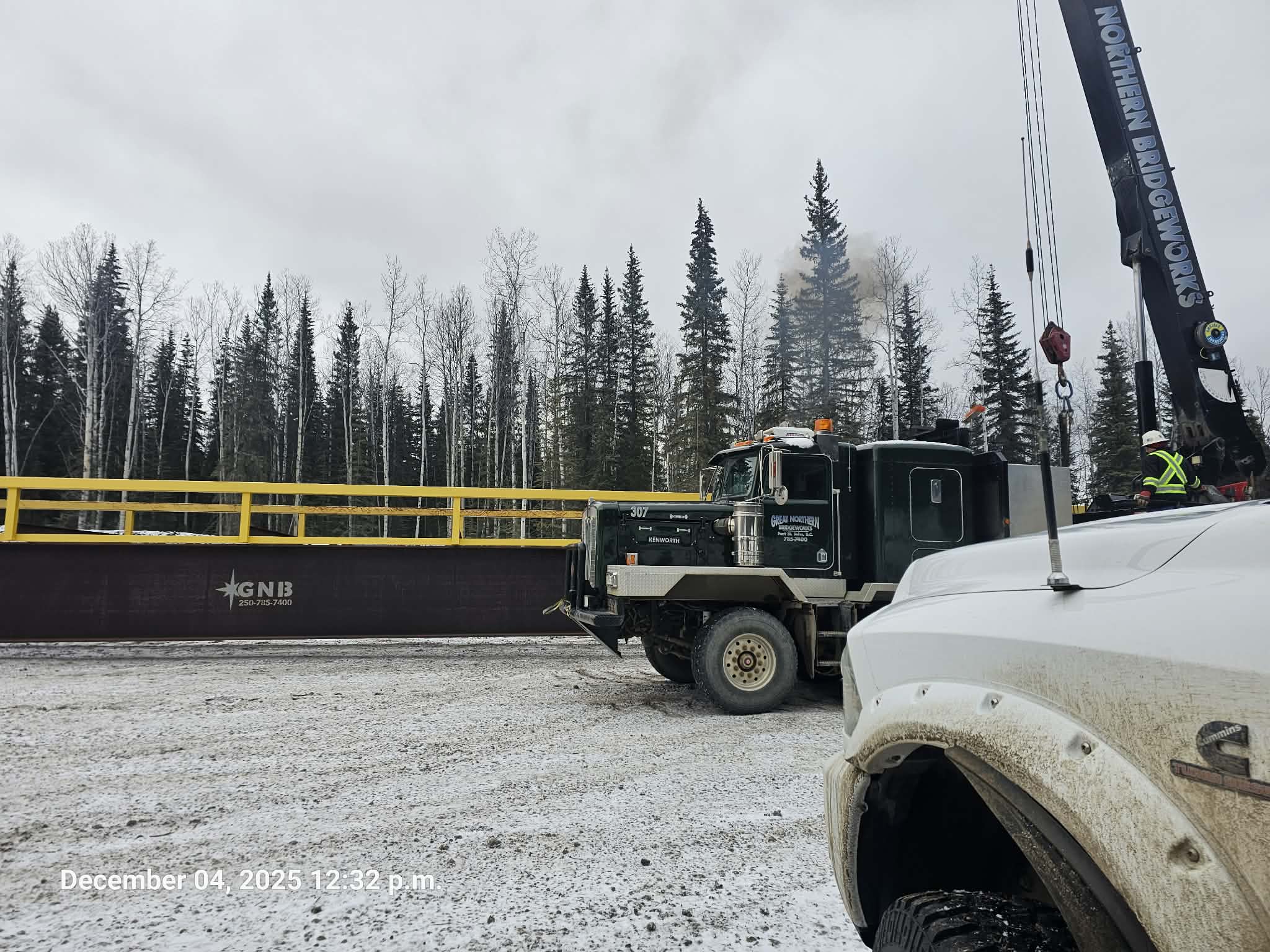 AB Energy Mile 91 bridge installation by Great Northern Bridgeworks