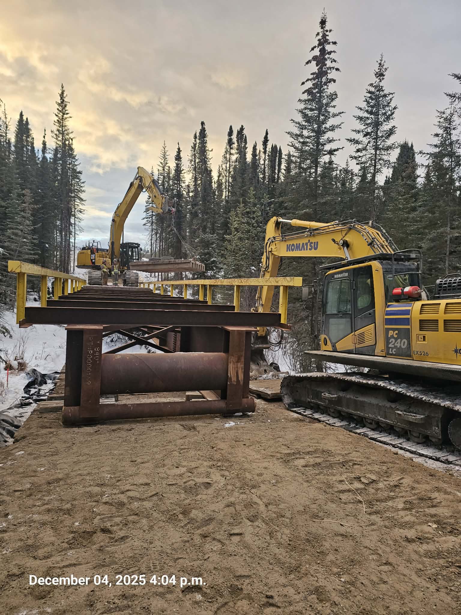 AB Energy Mile 91 bridge installation by Great Northern Bridgeworks